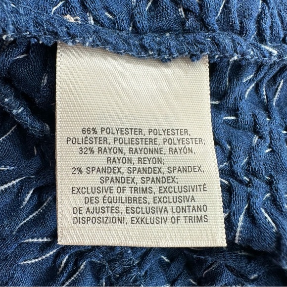 Anthropologie Postmark Sleeveless Blouse Blue Textured Dressy Quilted Size Small - Picture 8 of 8